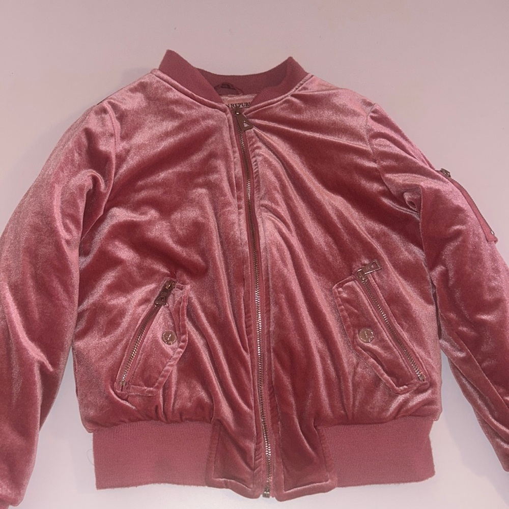 Girls Velour Style Jacket